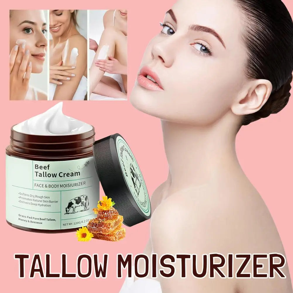 120g Beef Tallow Honey Moisturizer Cream Brightening Rejuvenation Nourishing Hydrating Redness Repair Pore Women's Cosmetics