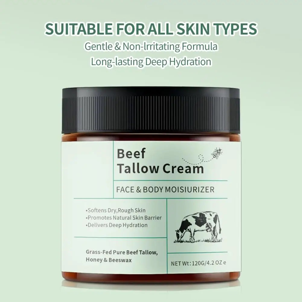 120g Beef Tallow Honey Moisturizer Cream Brightening Rejuvenation Nourishing Hydrating Redness Repair Pore Women's Cosmetics