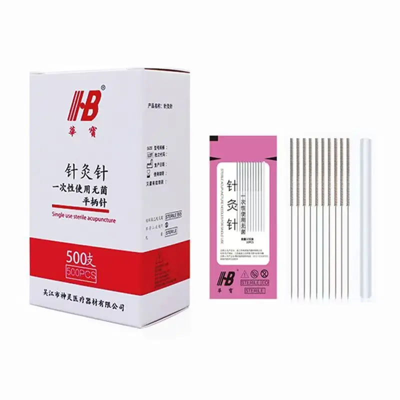 6000 Acupuncture Needles, Single Use,12 Boxes/Lot, 500pcs/Box, 1 Tube/10 Needles, HB