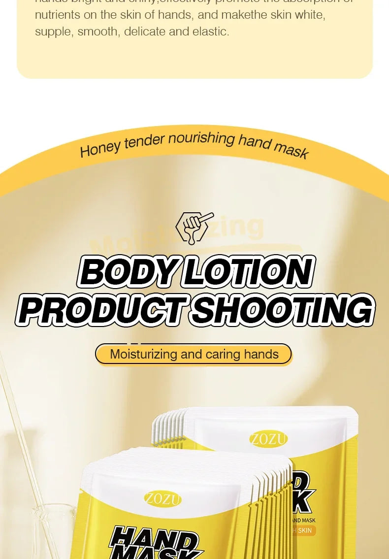 10 Pairs Honey Hand Mask Hands skincare Masks Moisturizing Nourishing Tendering Smoothing Anti Wrinkle Hands Skin Care Products