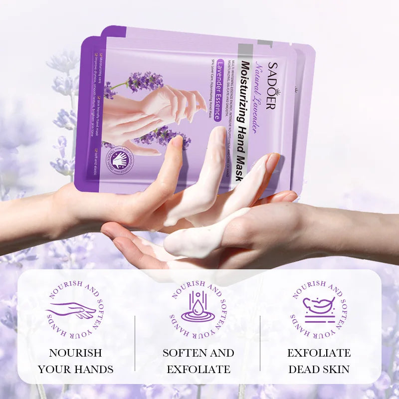 5pack Moisturizing Hand Mask Spa Gloves Exfoliating Hand Patches Gloves Whitening Peeling Remove Dead Skin Lavender Hand Mask