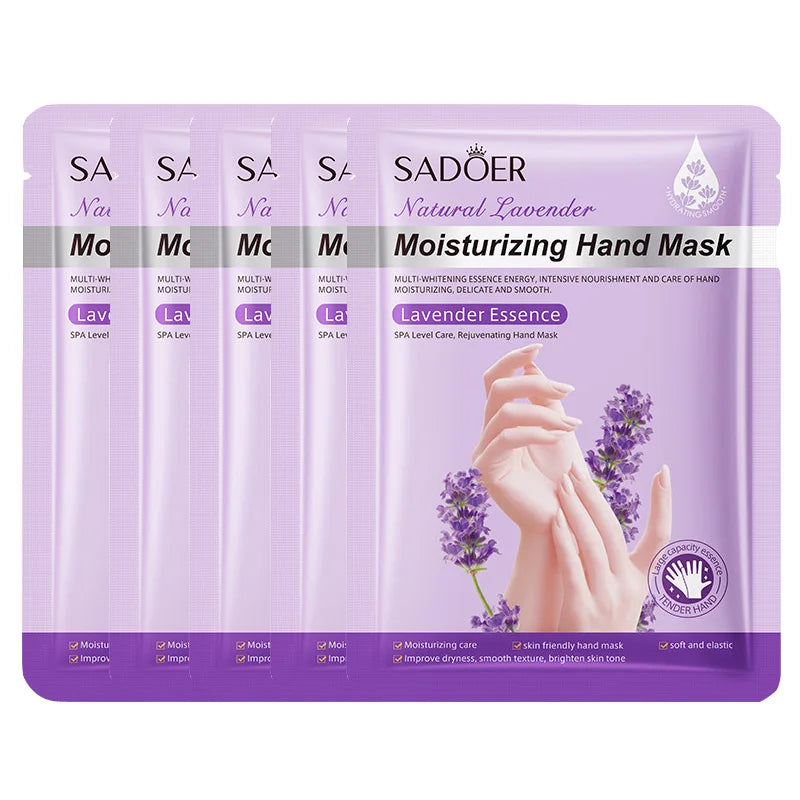 5pack Moisturizing Hand Mask Spa Gloves Exfoliating Hand Patches Gloves Whitening Peeling Remove Dead Skin Lavender Hand Mask