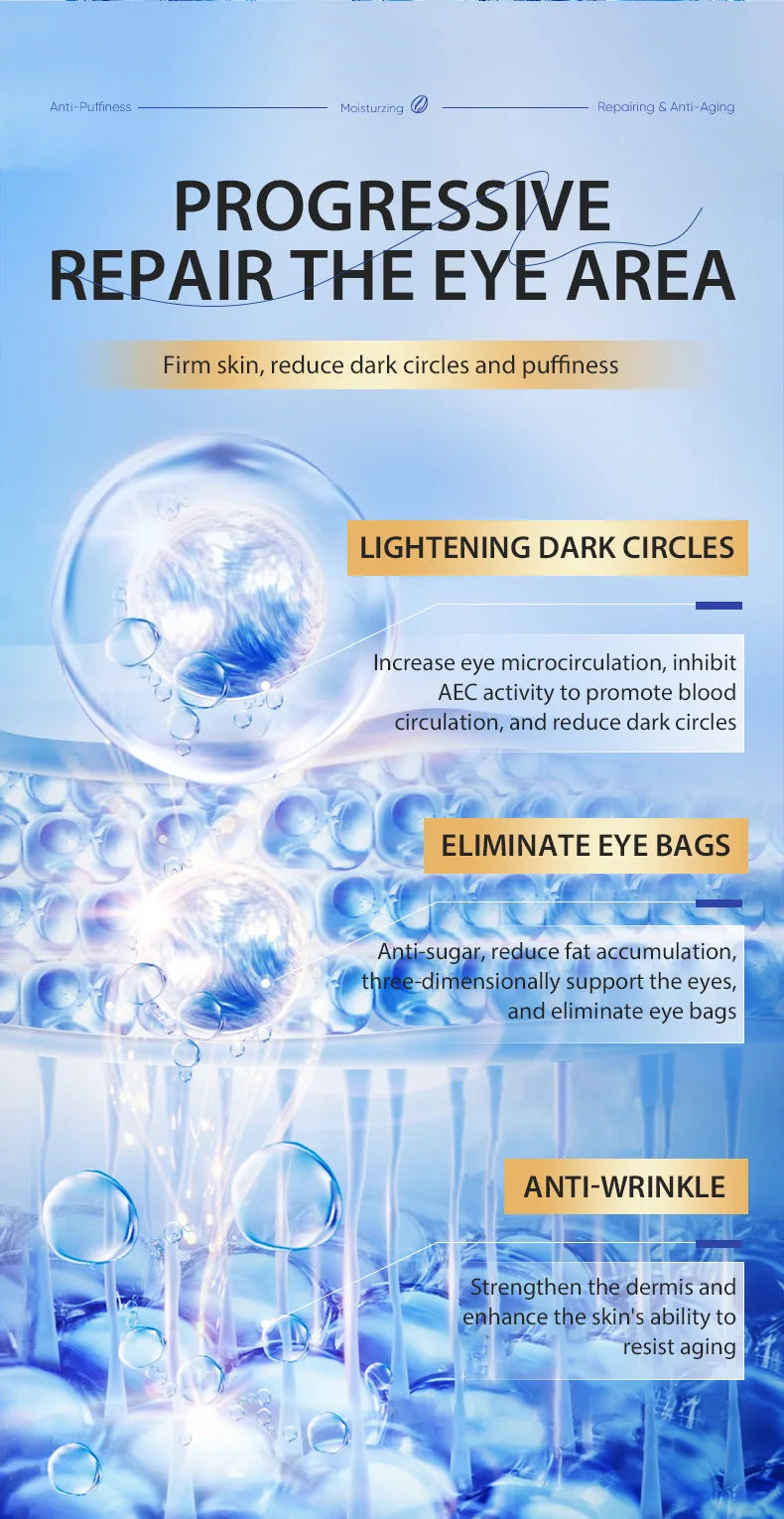 Remove Wrinkles Eye Cream Anti Dark Circles Bags Puffiness Fade Eye Fine Line Tighten Whiten Under Eyes Skin Care